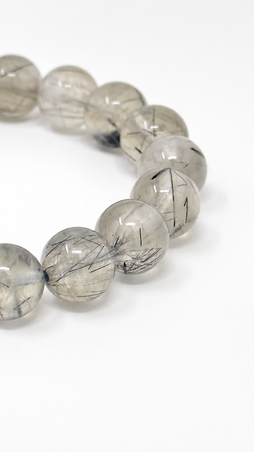 Azure Whisper — Blue Rabbit Hair Quartz Bracelet