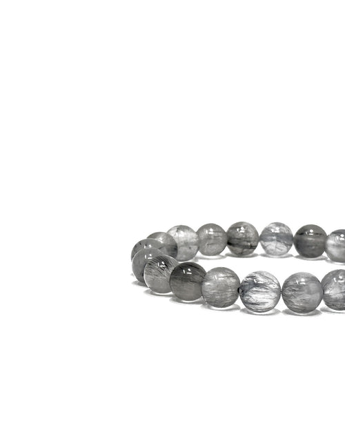 Azure Whisper — Blue Rabbit Hair Quartz Bracelet