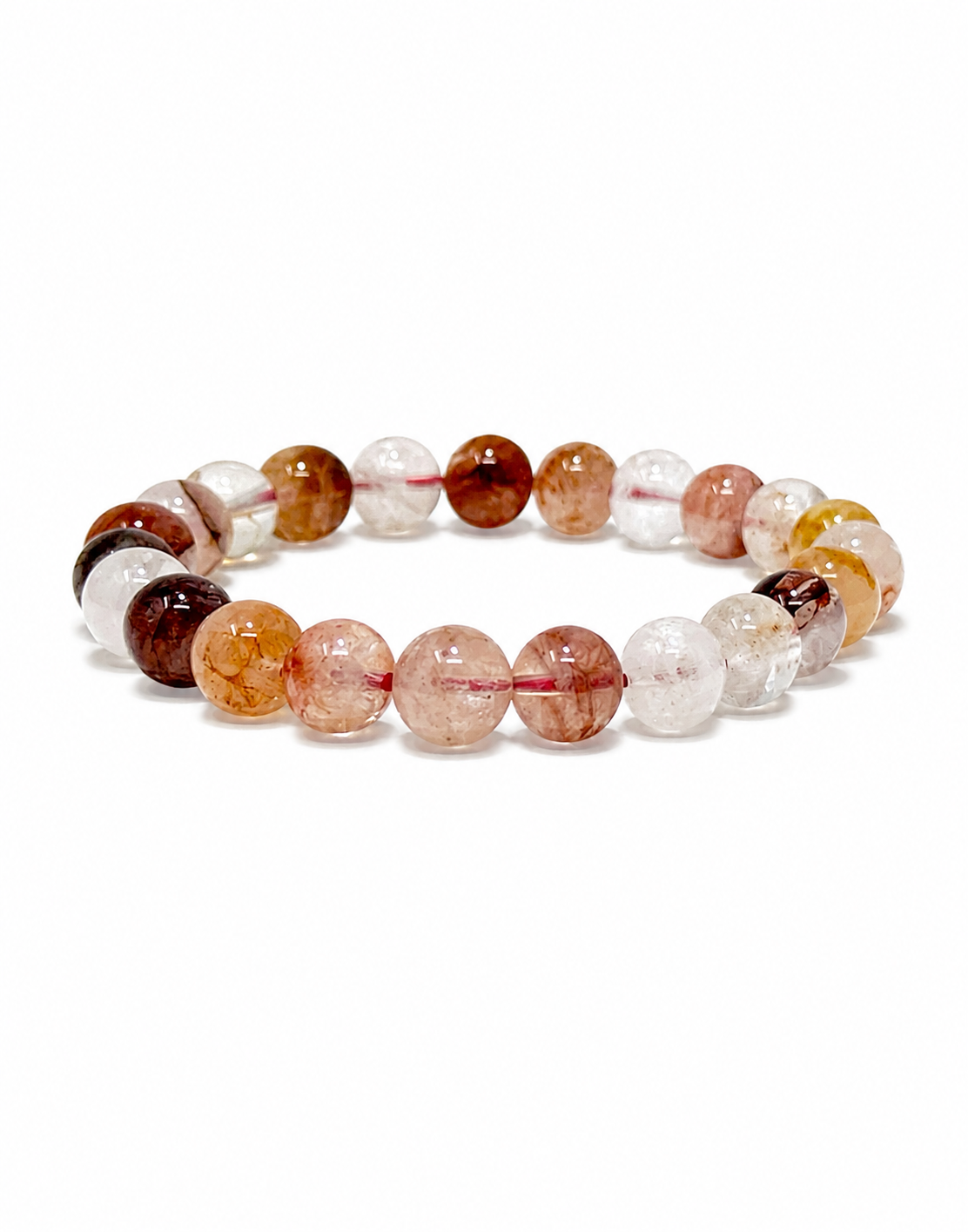Ember Clarity — Hematoid Quartz Bracelet