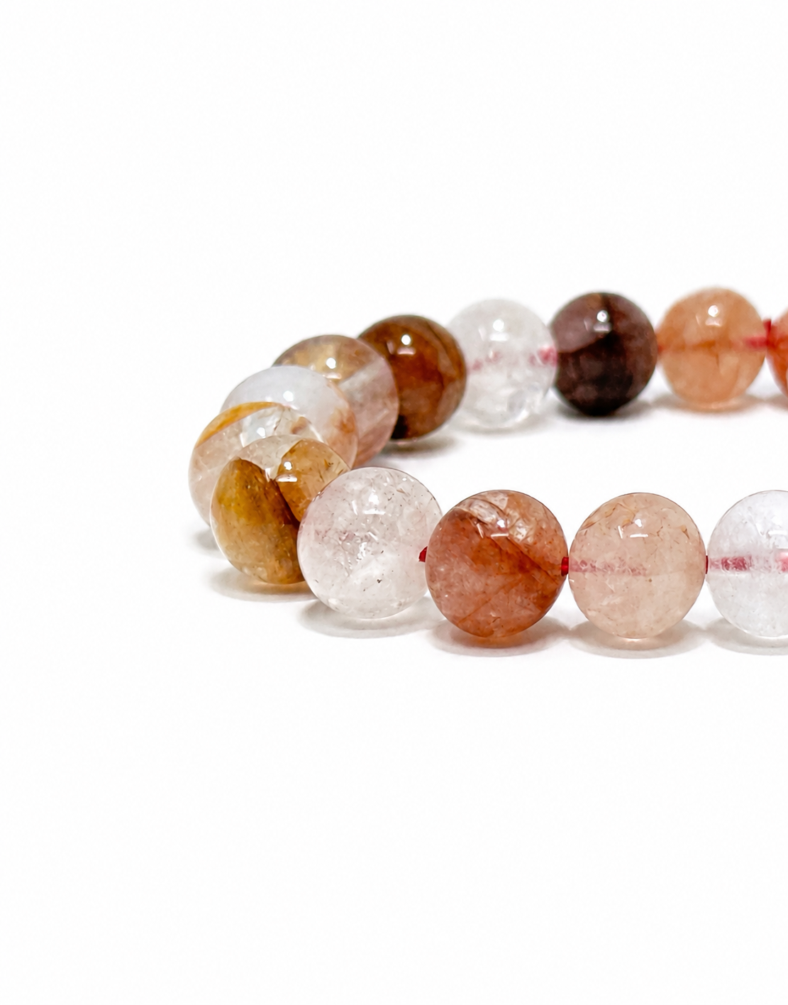Ember Clarity — Hematoid Quartz Bracelet