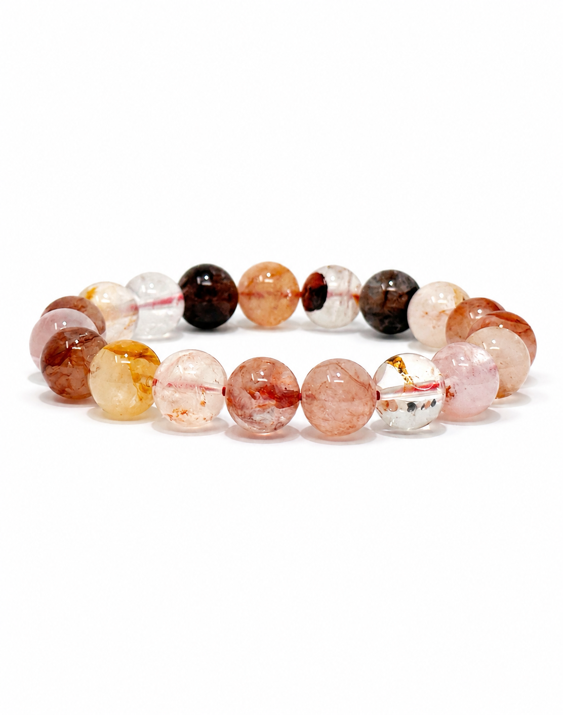 Ember Clarity — Hematoid Quartz Bracelet