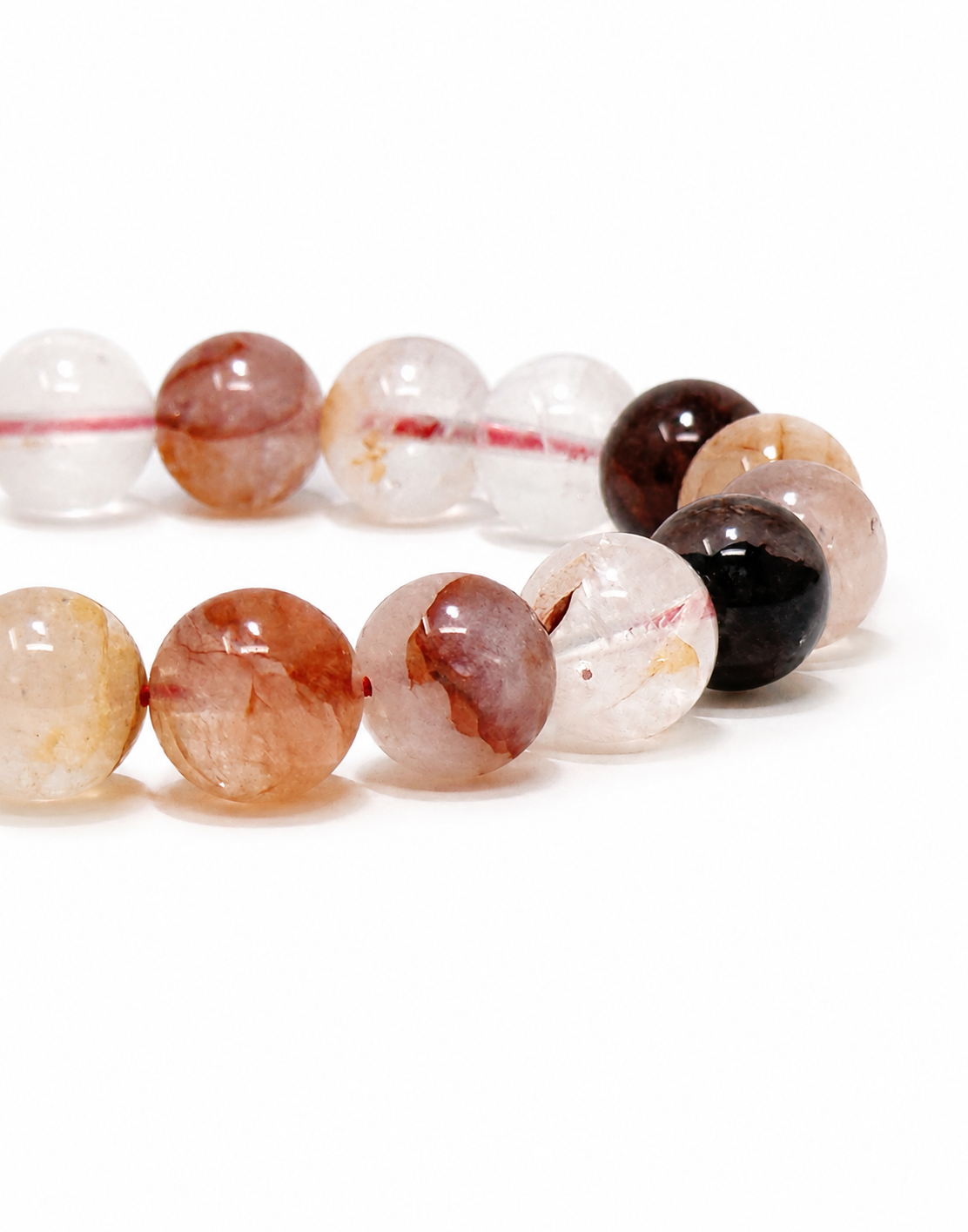 Ember Clarity — Hematoid Quartz Bracelet