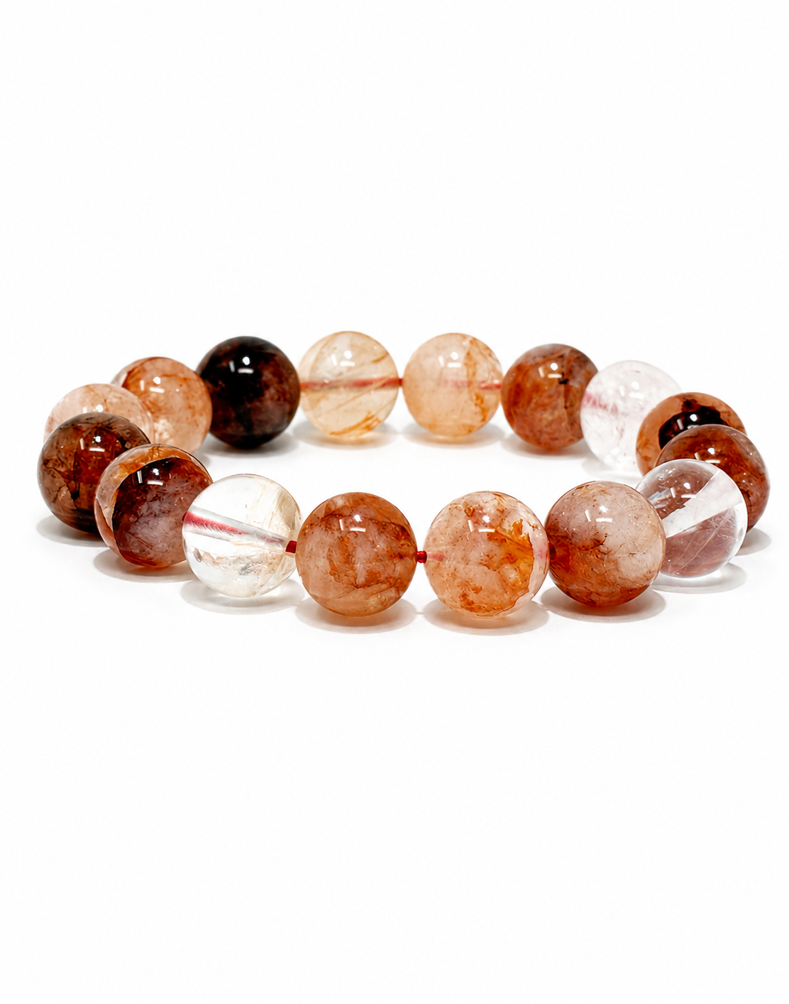 Ember Clarity — Hematoid Quartz Bracelet