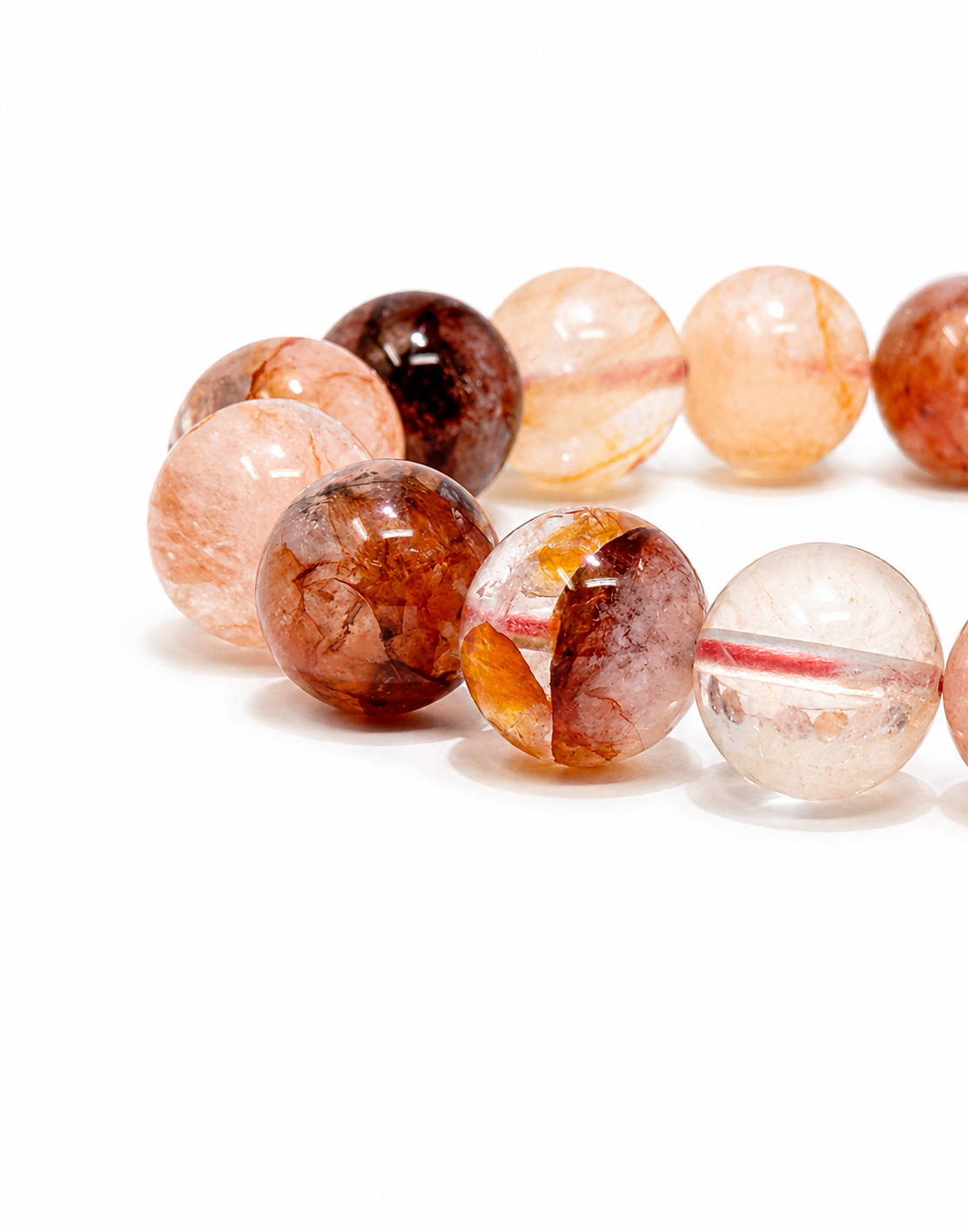 Ember Clarity — Hematoid Quartz Bracelet