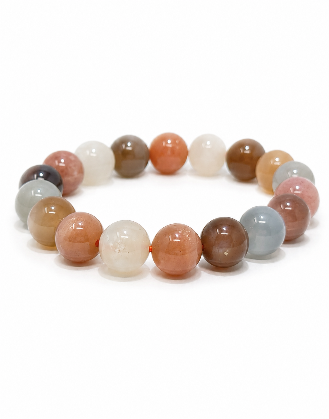 Lunar Prism — Rainbow Moonstone Bracelet