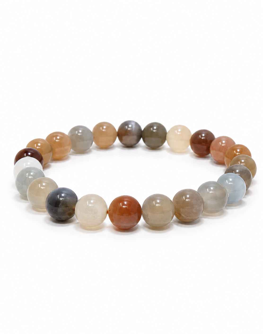 Lunar Prism — Rainbow Moonstone Bracelet
