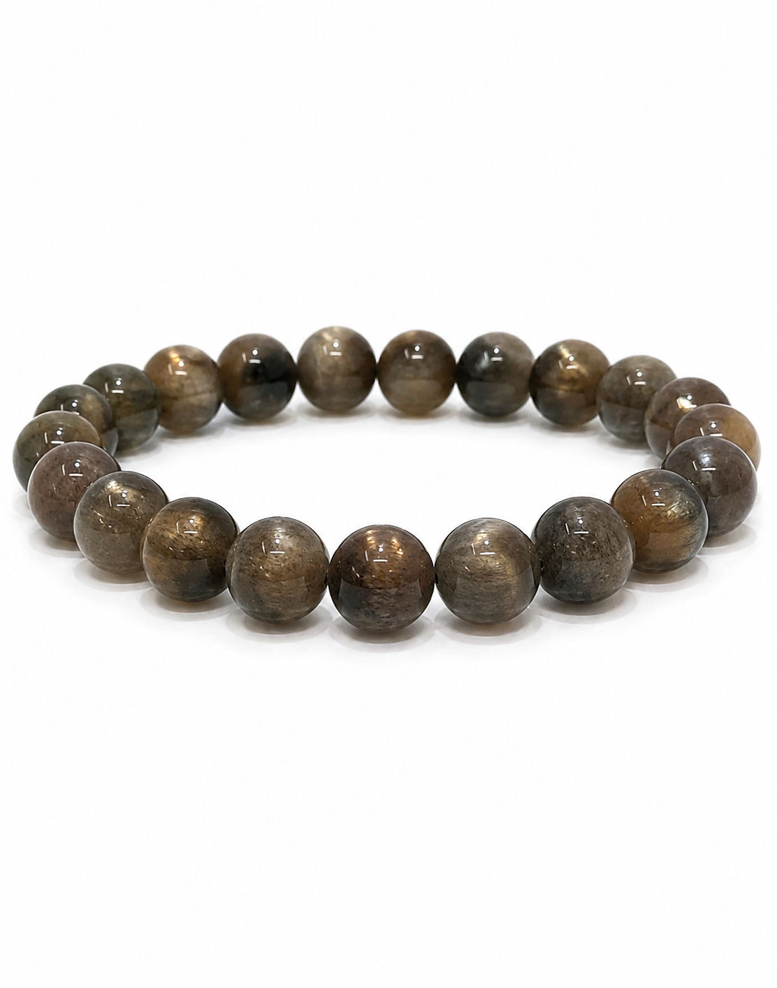 Solar Eclipse — Black Gold Sunstone Quartz Bracelet