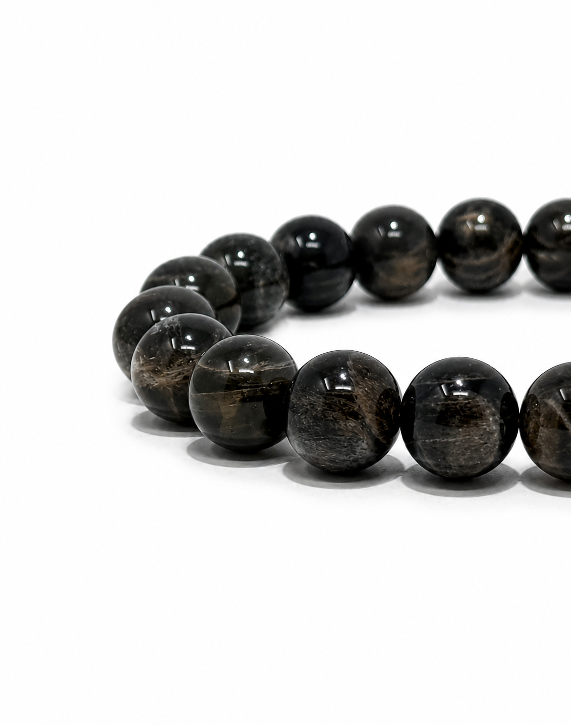 Shadow Ember - Skeletal Black Sunstone Stone