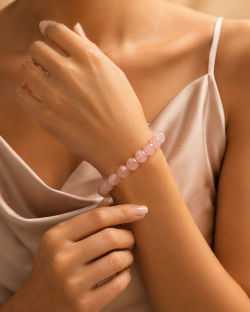 Blush Serenity — Madagascar Rose Quartz Bracelet
